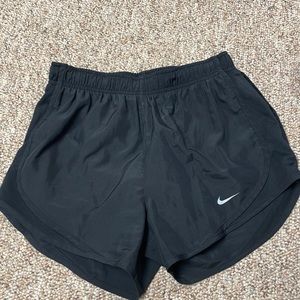 black NIKE athletic shorts